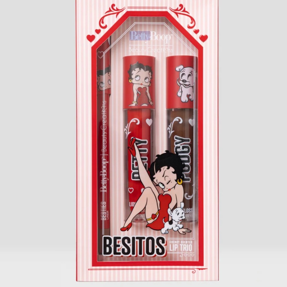 Betty Boop Lip Trio in Red and Brown